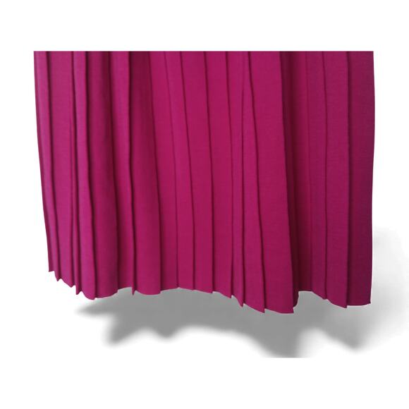 Authentic Yves Saint Laurent Pink Pleated Wool Blend Skirt Lined SZ 4-6 - Picture 7 of 16